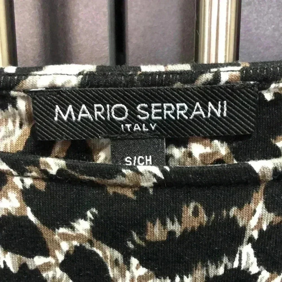 Mario Serrani Boat neck, soft cotton stretch,pullover, leopard print,long sleeve - Picture 6 of 9